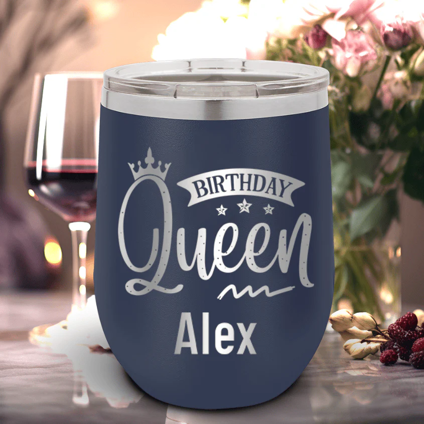 Birthday Queen Wine Tumbler - Image 12