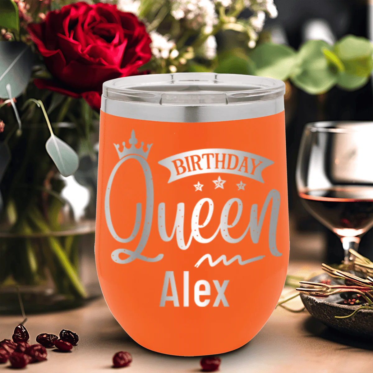 Birthday Queen Wine Tumbler - Image 13