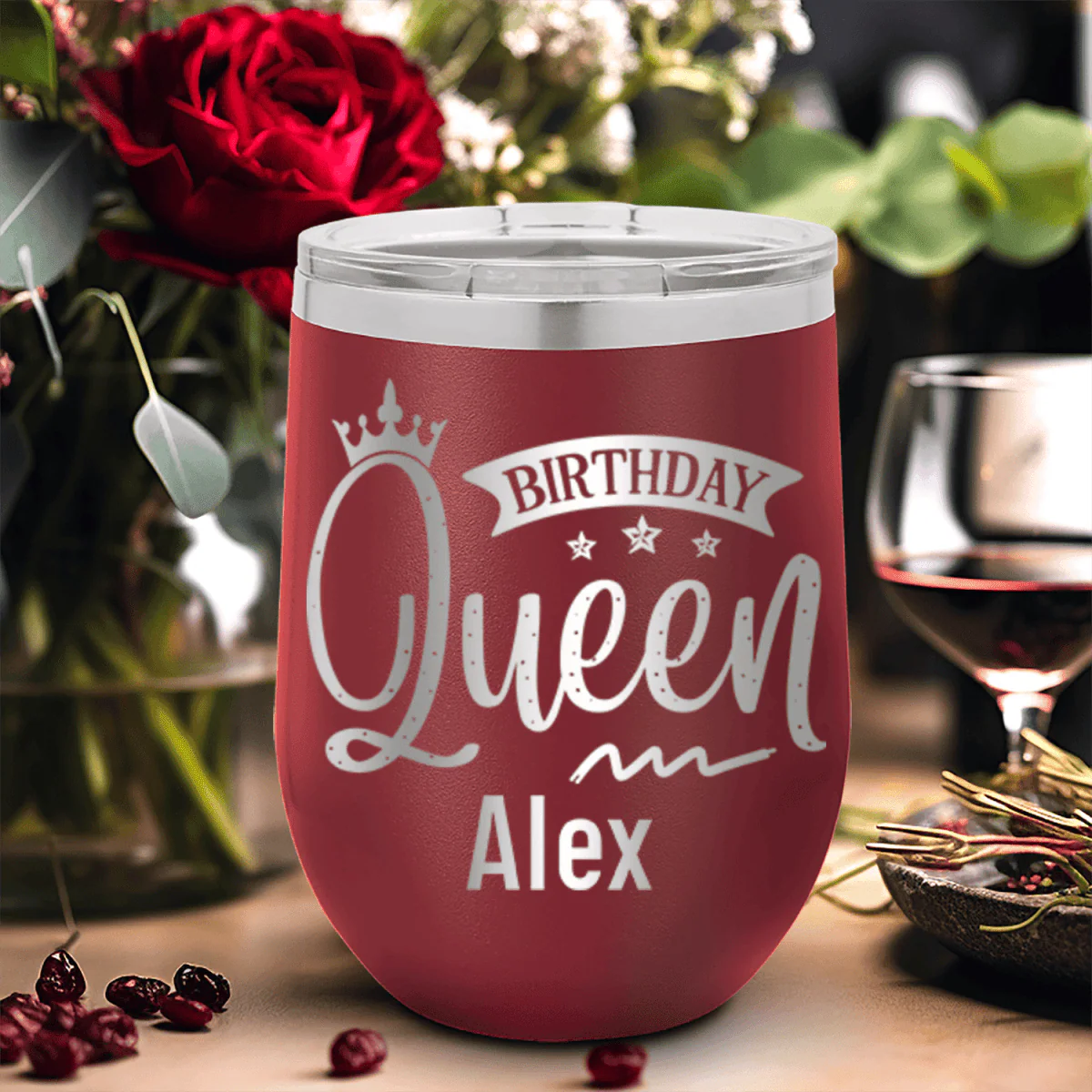 Birthday Queen Wine Tumbler - Image 14