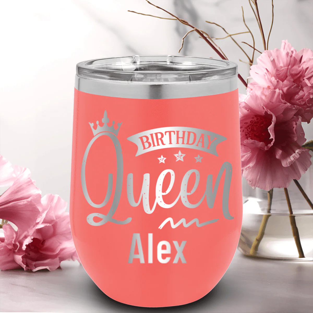 Birthday Queen Wine Tumbler - Image 18