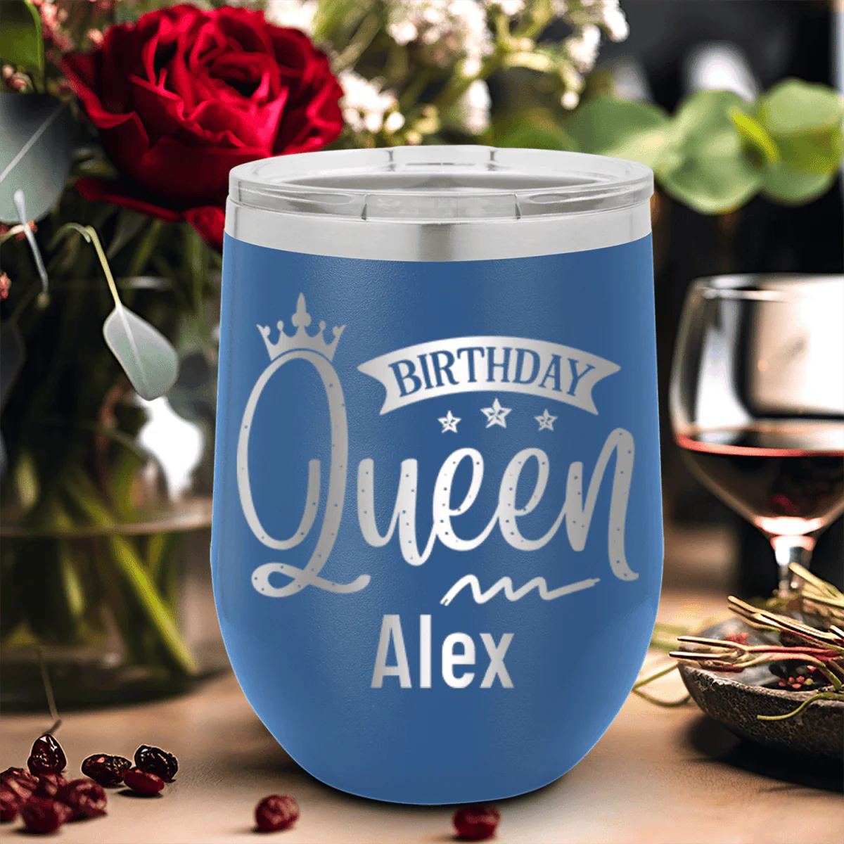 Birthday Queen Wine Tumbler - Image 7