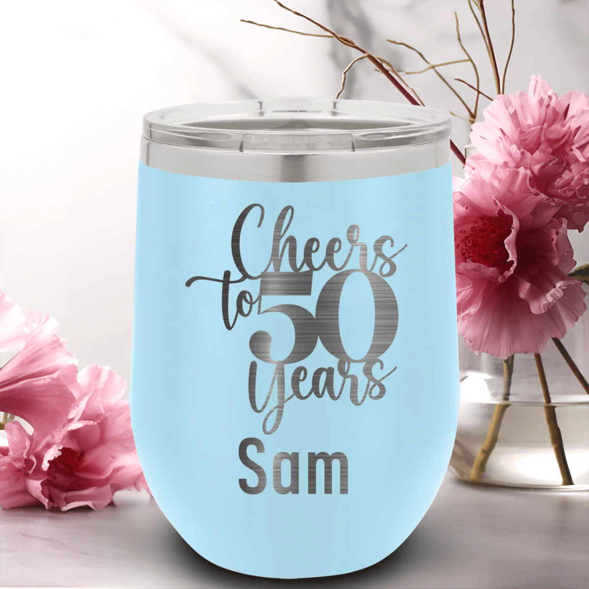 Cheers To Fifty Years Wine Tumbler - Image 10