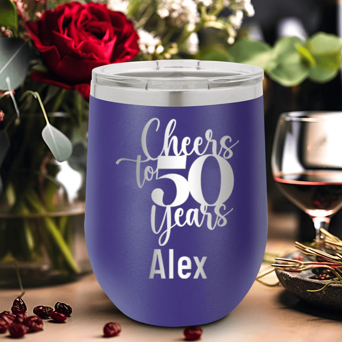 Cheers To Fifty Years Wine Tumbler - Image 12