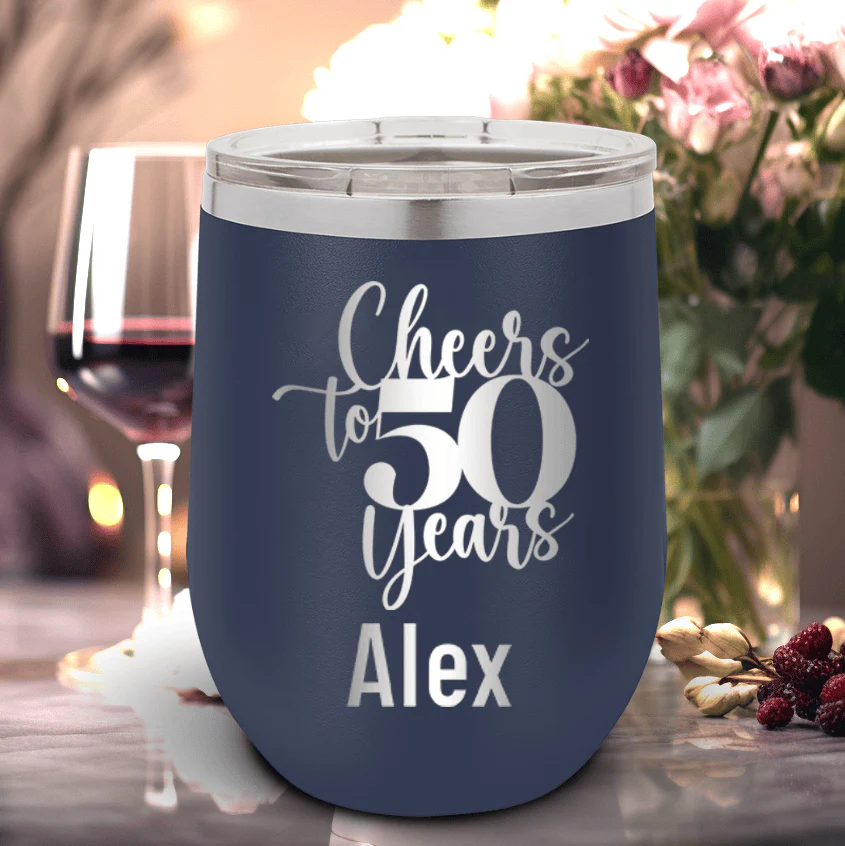 Cheers To Fifty Years Wine Tumbler - Image 13