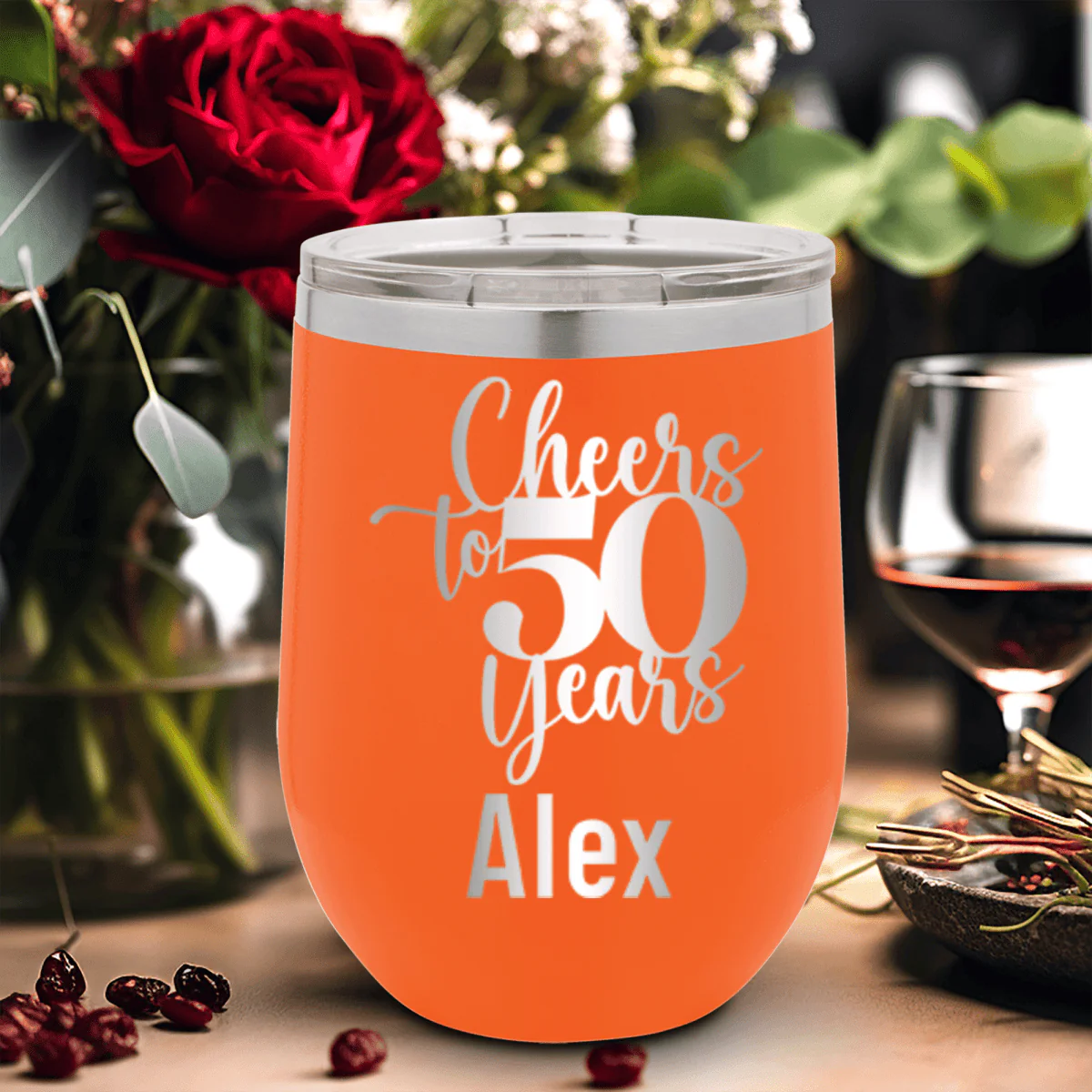 Cheers To Fifty Years Wine Tumbler - Image 14