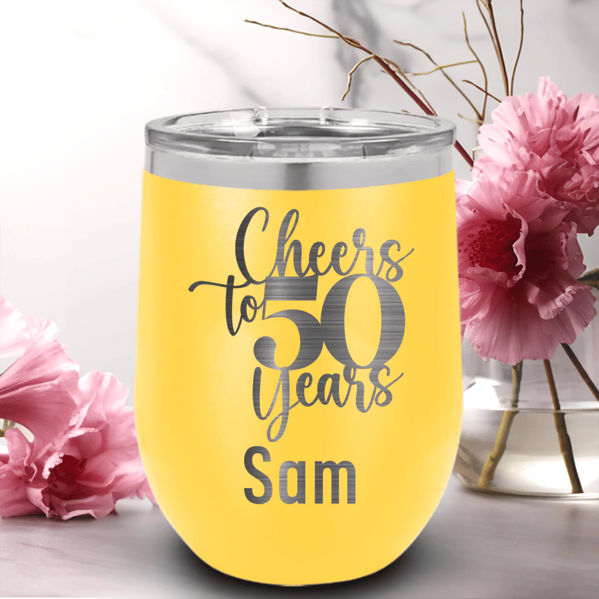 Cheers To Fifty Years Wine Tumbler - Image 18
