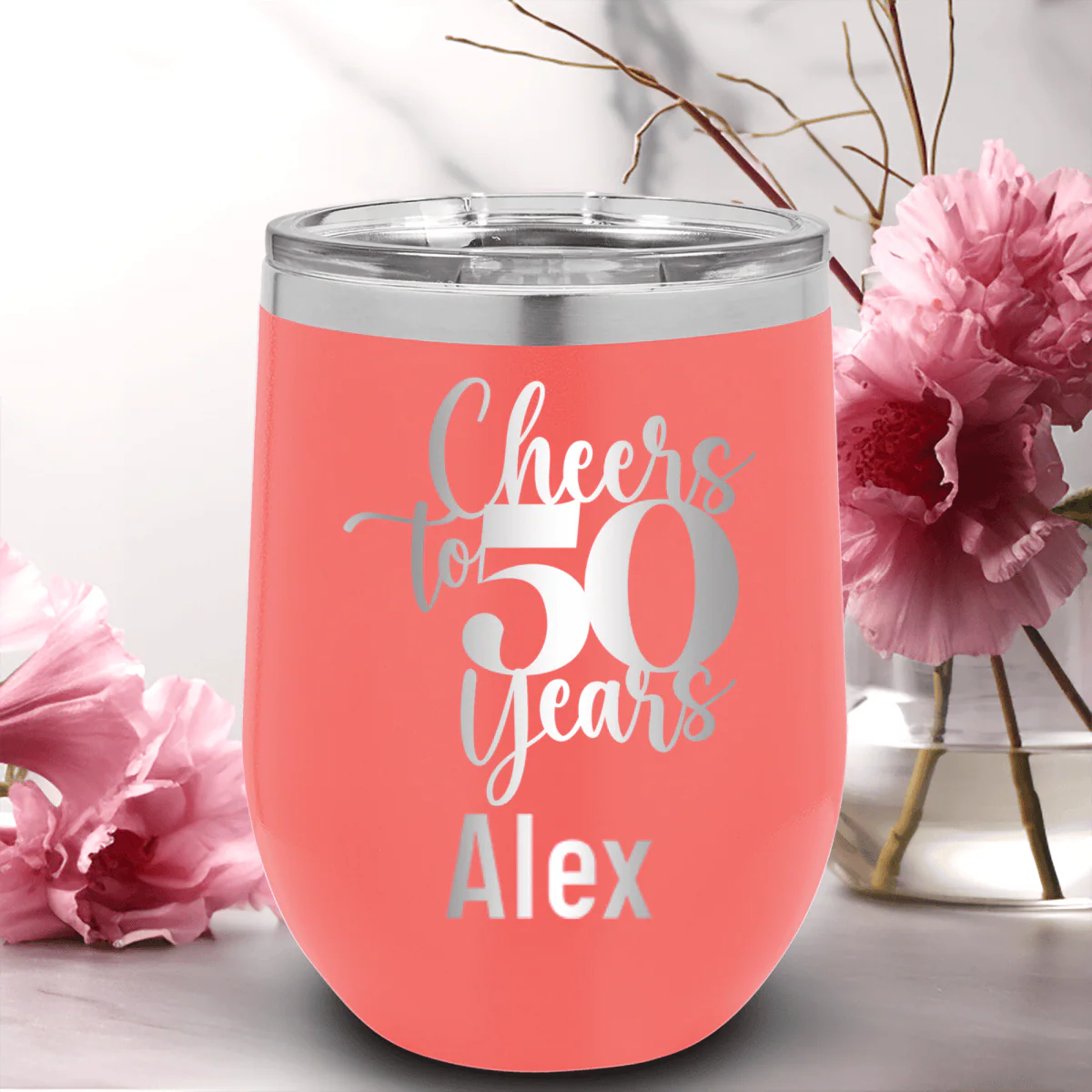 Cheers To Fifty Years Wine Tumbler - Image 19