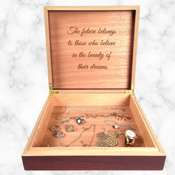 Custom Cherry Wood Keepsake Box - Image 8