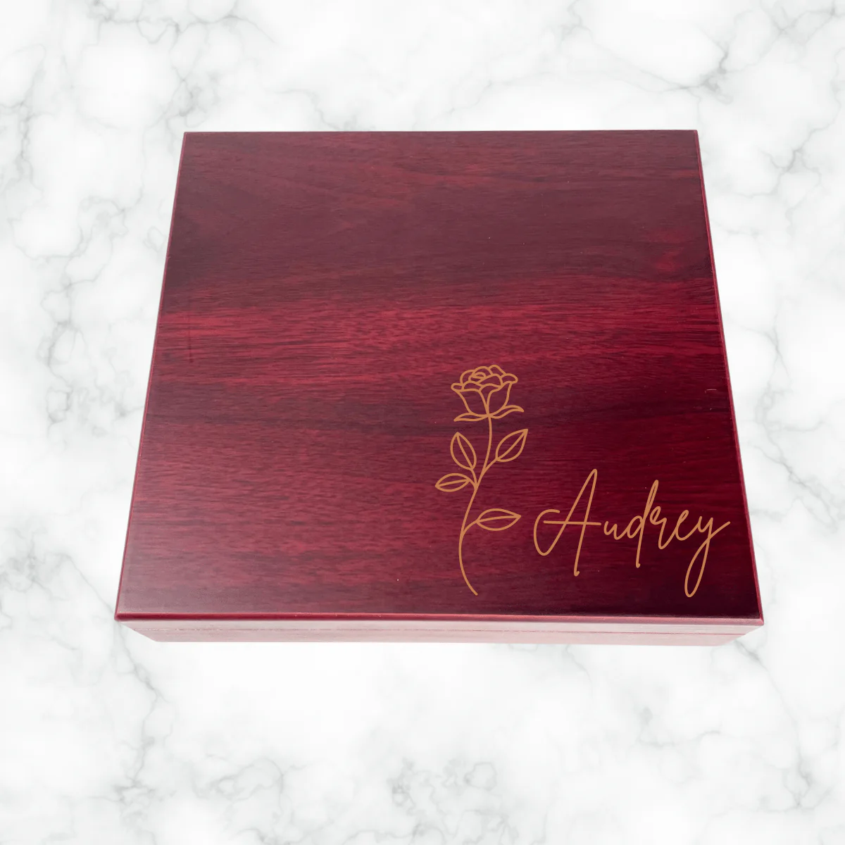 Custom Cherry Wood Keepsake Box - Image 9