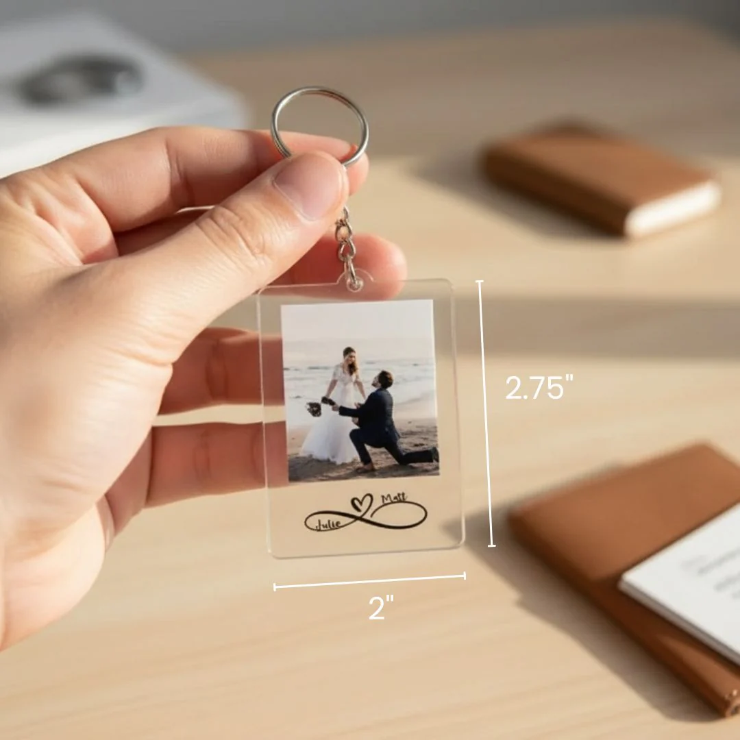 Couples Photo Keychain - Image 6