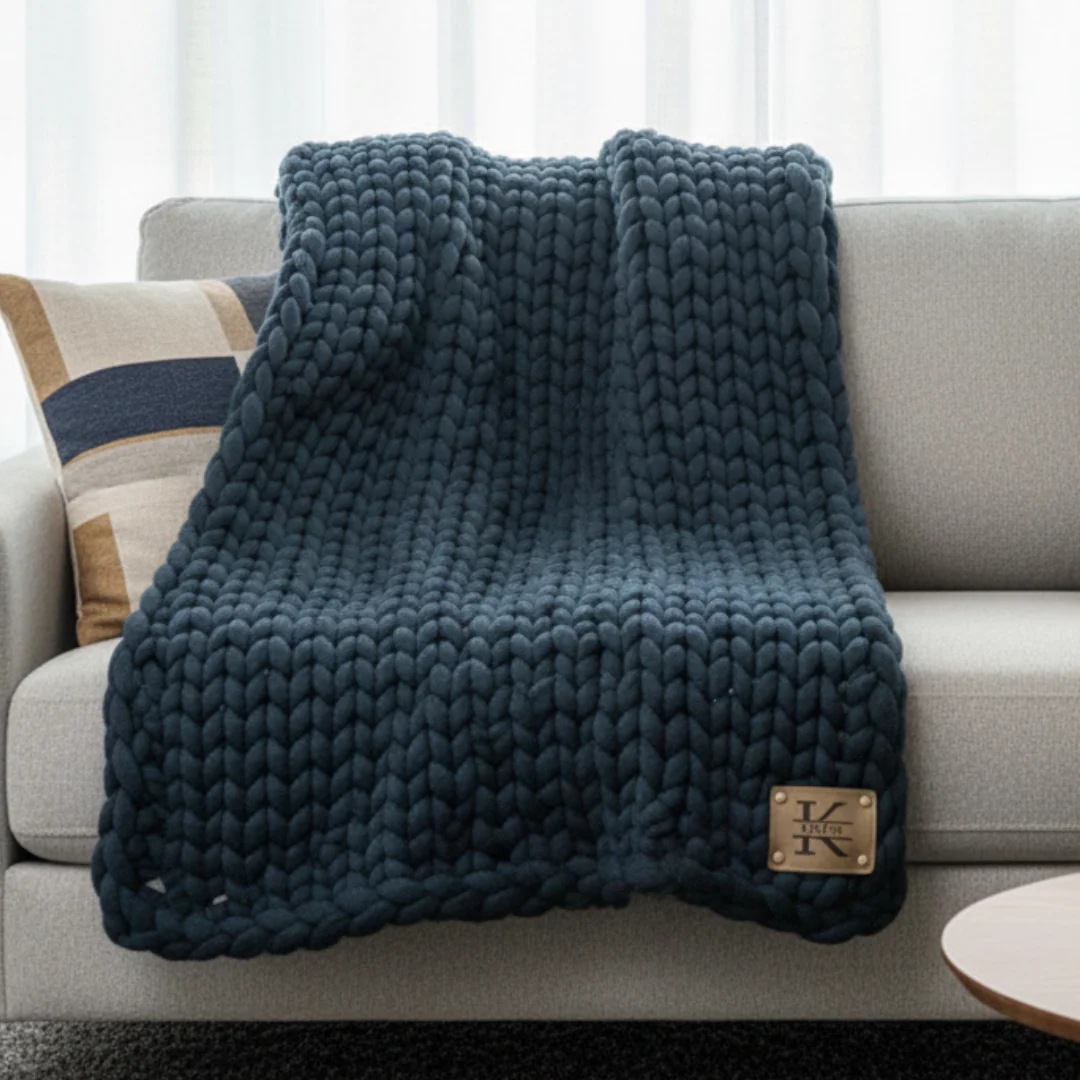 Cozy Bliss Chunky Knit Personalized Blanket - Image 10