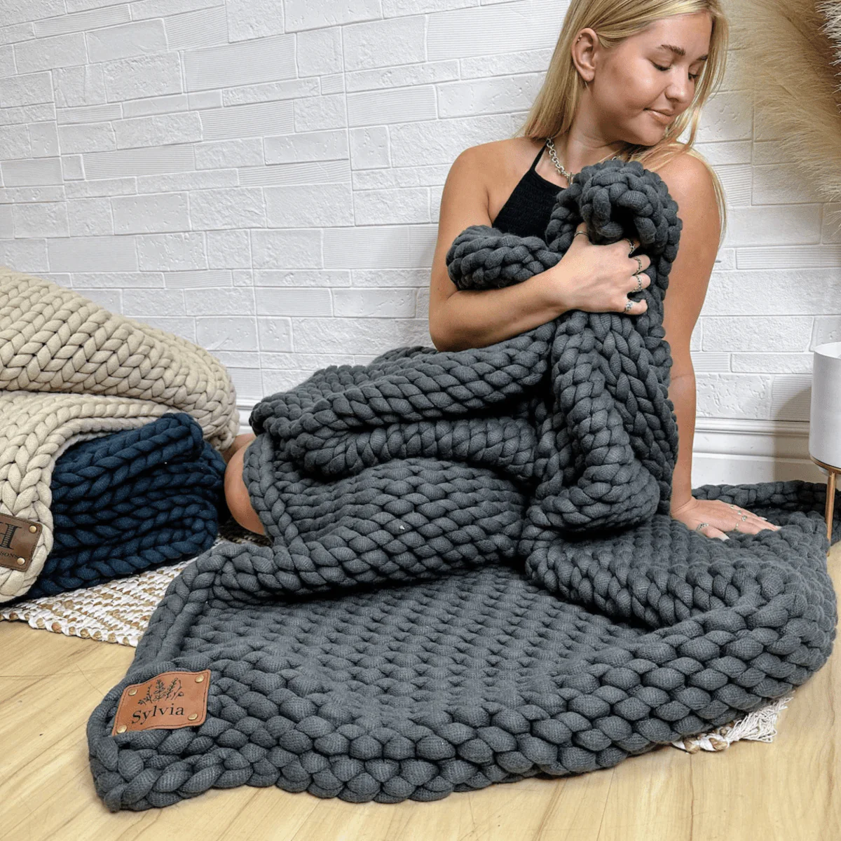 Cozy Bliss Chunky Knit Personalized Blanket - Image 11