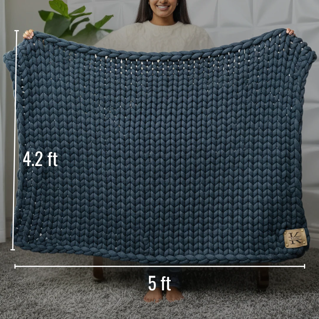 Cozy Bliss Chunky Knit Personalized Blanket - Image 6