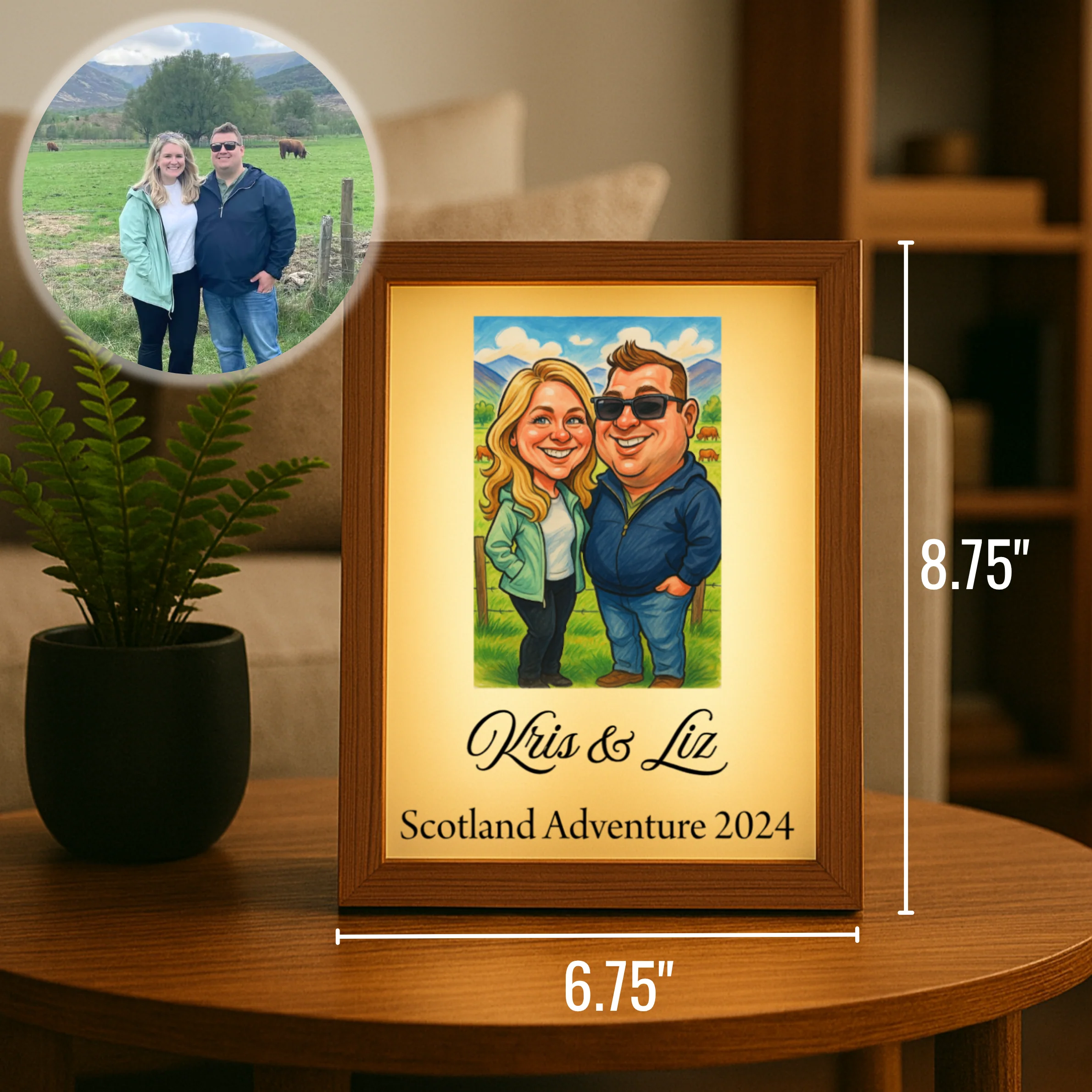 Couples Caricature Light Box - Image 3