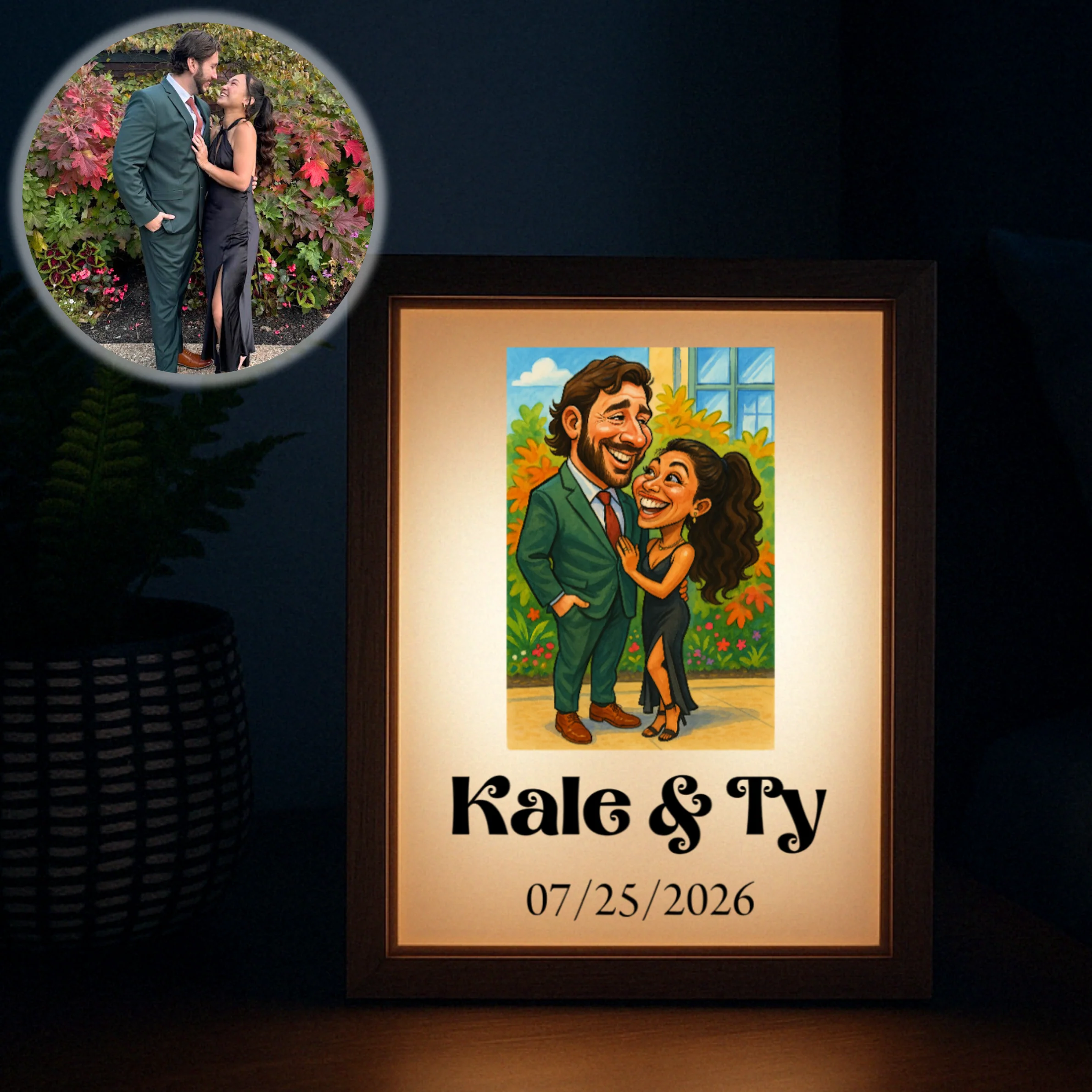 Couples Caricature Light Box - Image 7