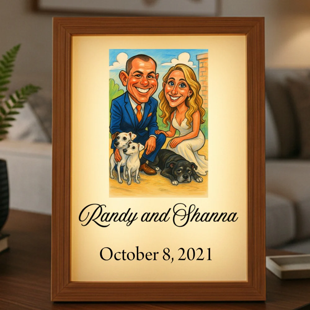Couples Caricature Light Box - Image 9