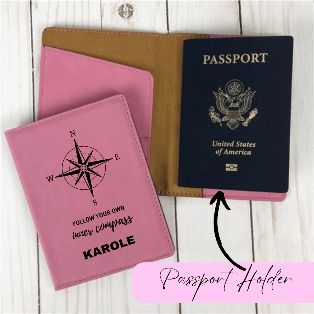 Custom Compass Passport Holder - Image 5