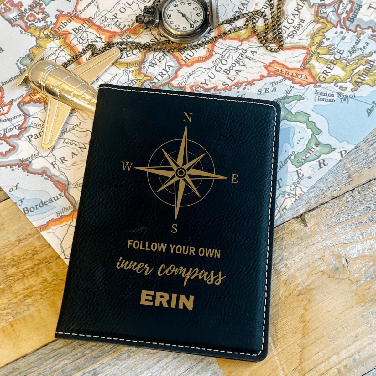 Custom Compass Passport Holder - Image 6