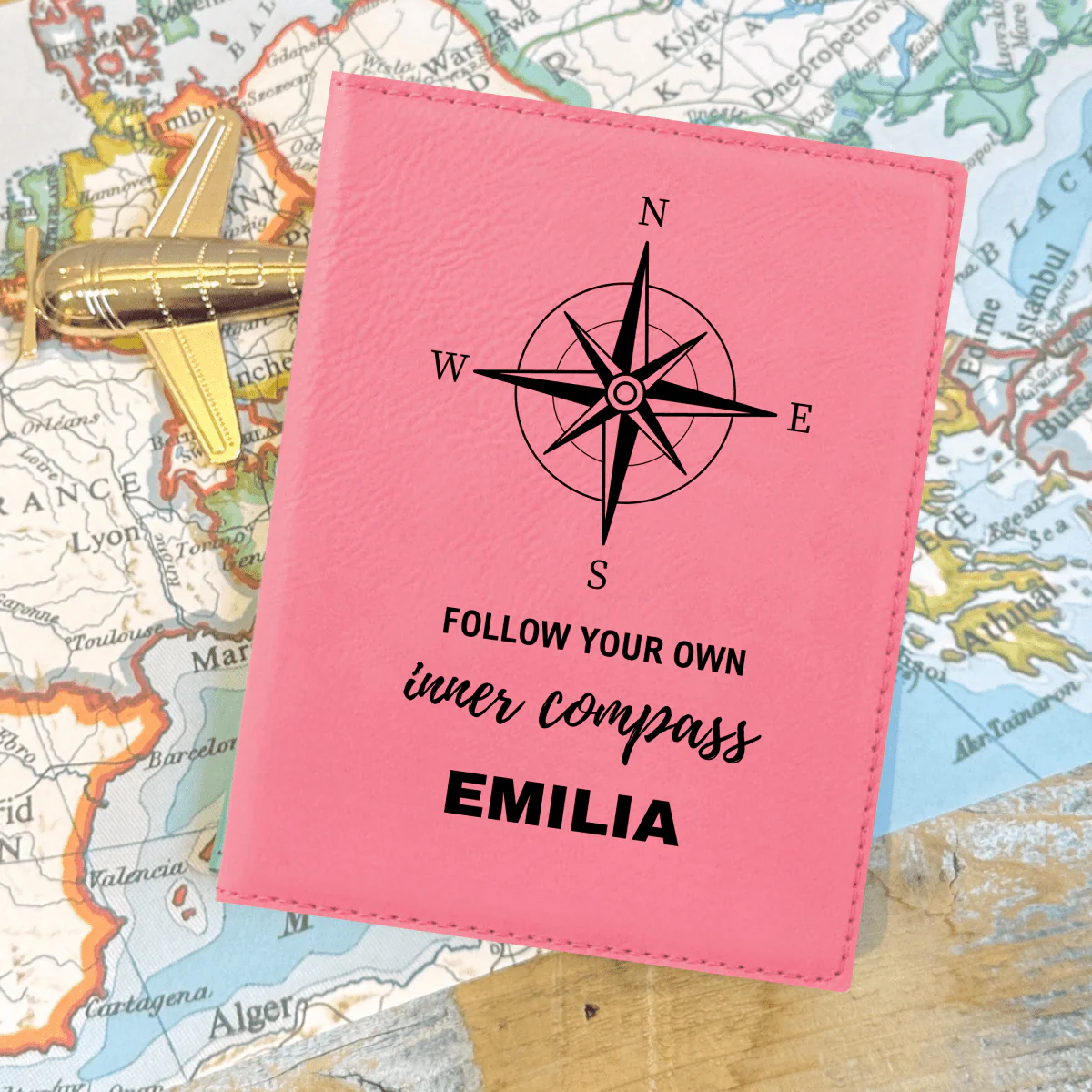 Custom Compass Passport Holder - Image 7