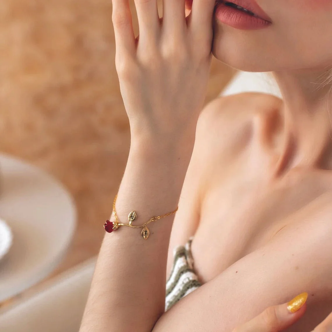 Custom Engraved Rose Bracelet - Image 5