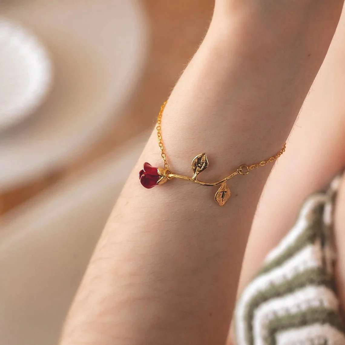 Custom Engraved Rose Bracelet - Image 7