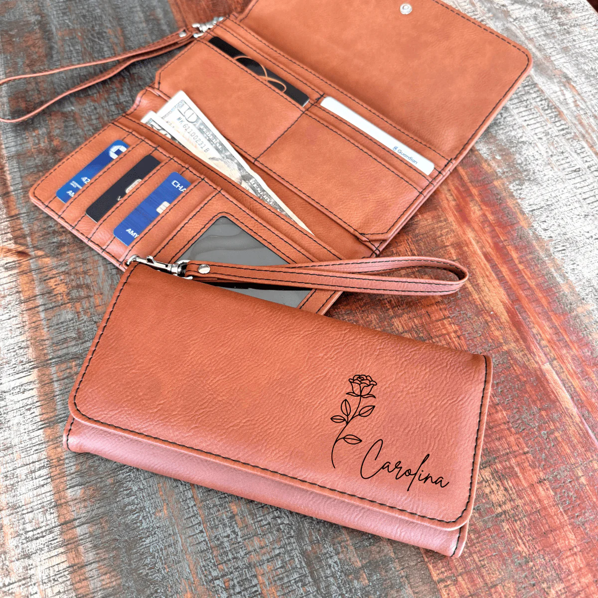 Personalized Birth Flower Wristlet - Image 10