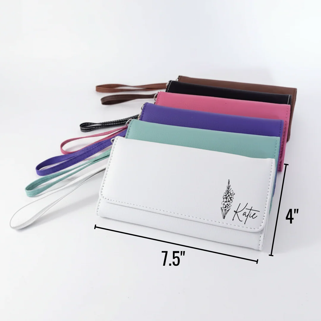 Personalized Birth Flower Wristlet - Image 6