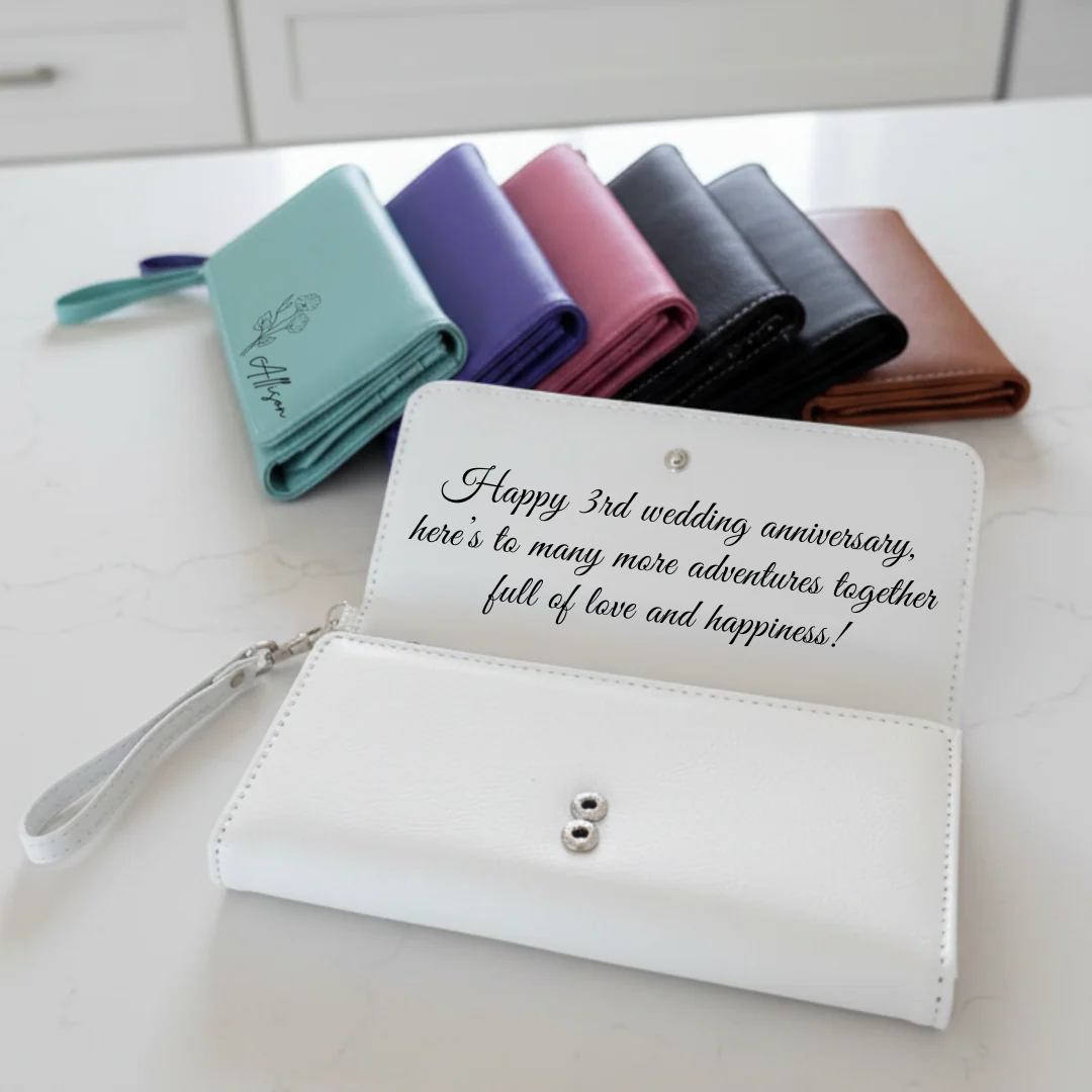 Personalized Birth Flower Wristlet - Image 8