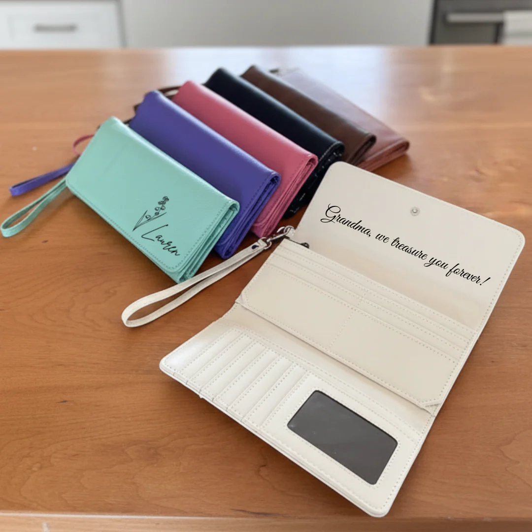 Personalized Birth Flower Wristlet - Image 9