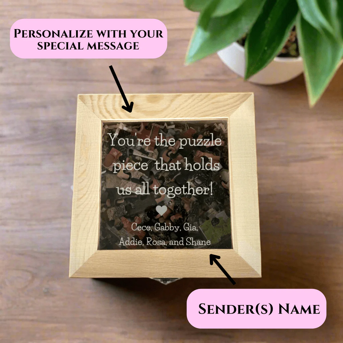 Personalized Photo Puzzle with Engraved Gift Box - Image 3