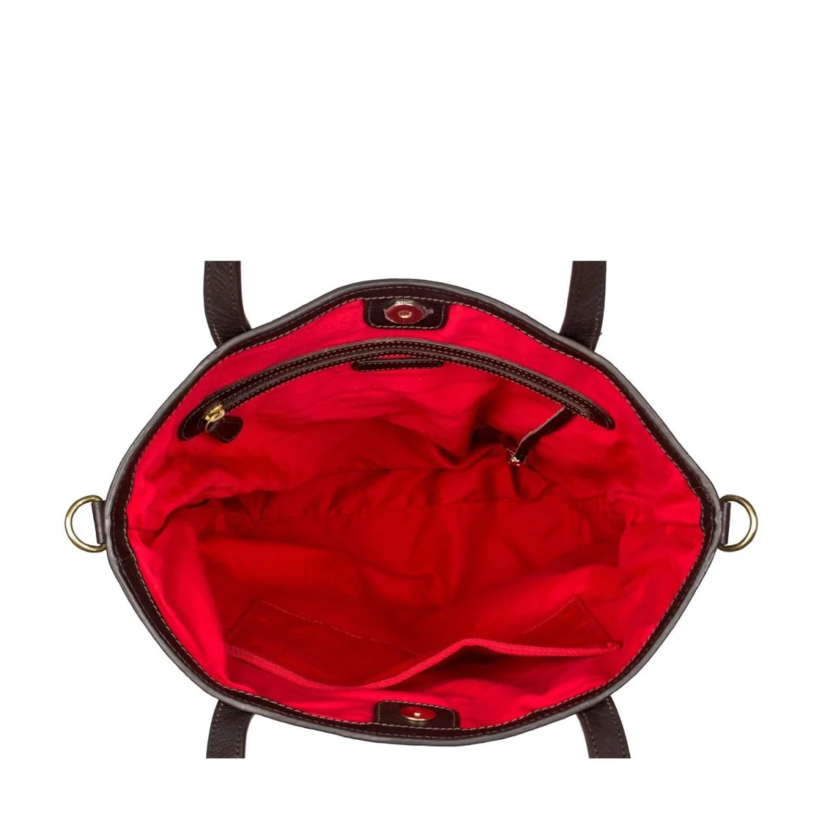 Pepper Large Leather Tote With Sling Strap - Image 12