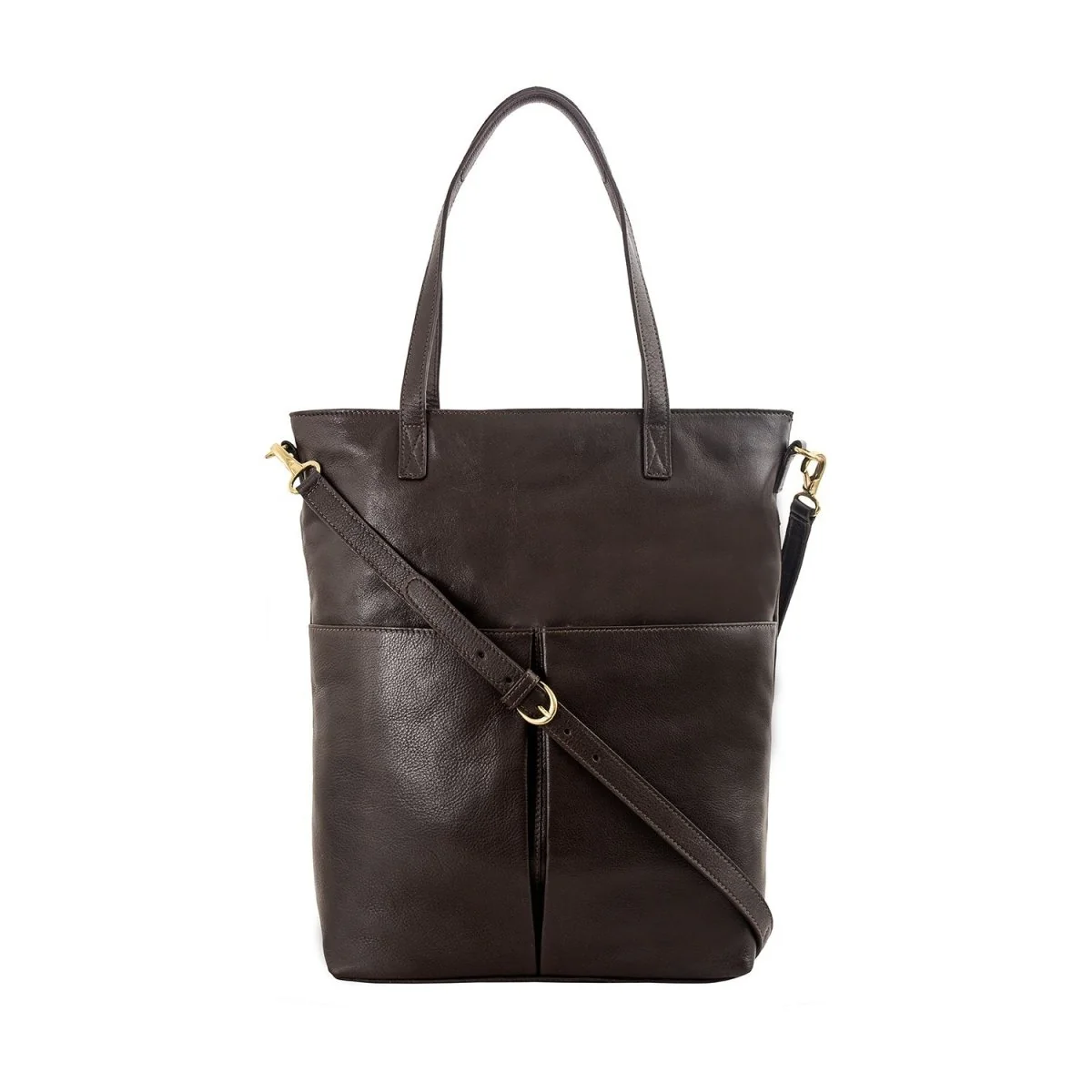 Pepper Large Leather Tote With Sling Strap - Image 7