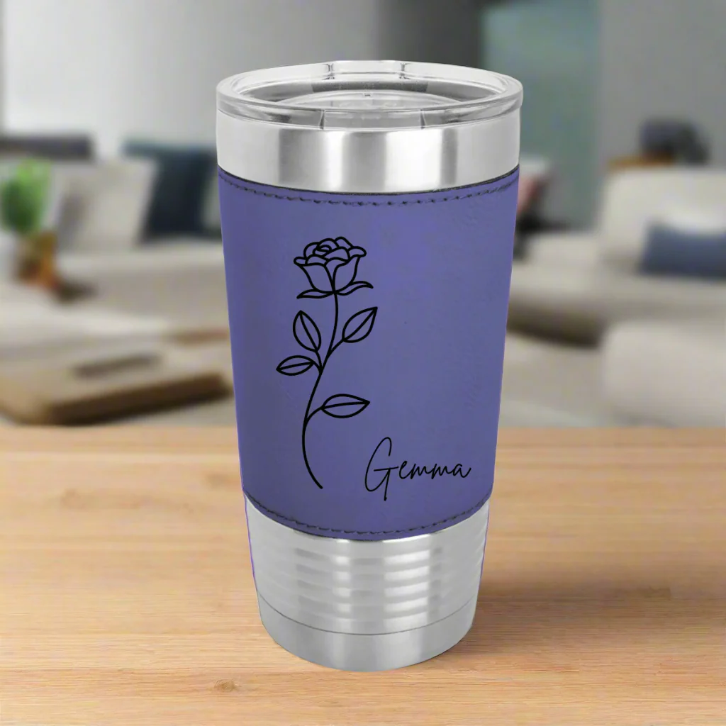 Personalized Birth Flower Tumbler - Image 5