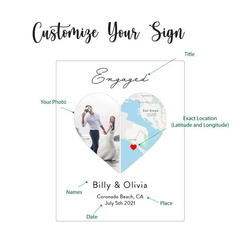 Personalized Light Up Engagement Plaque - Image 4