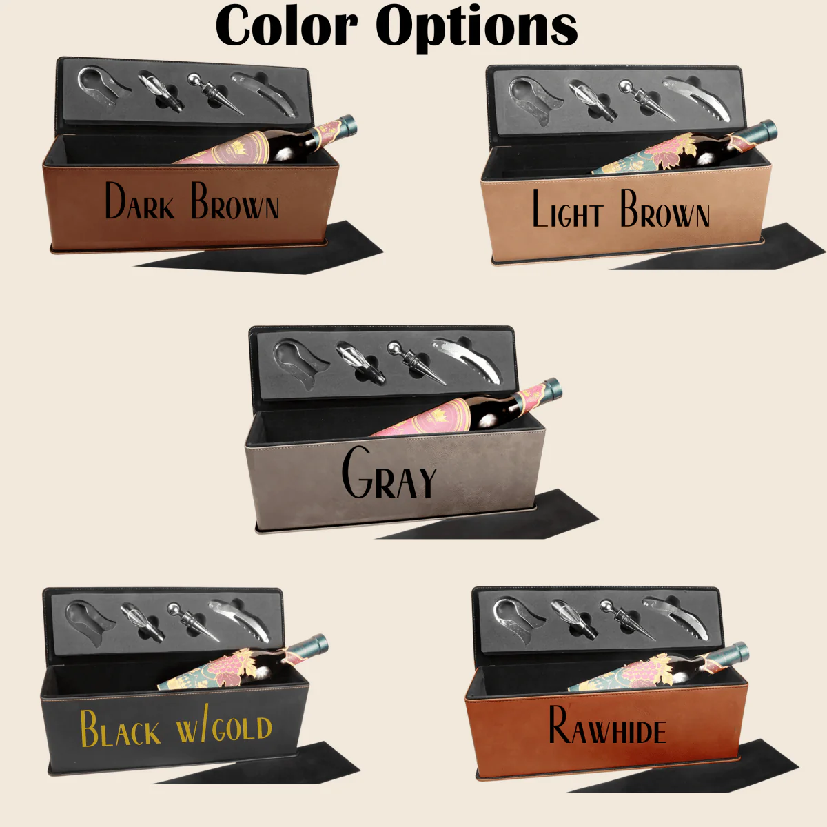 Personalized Stylish Wine Box - Image 4