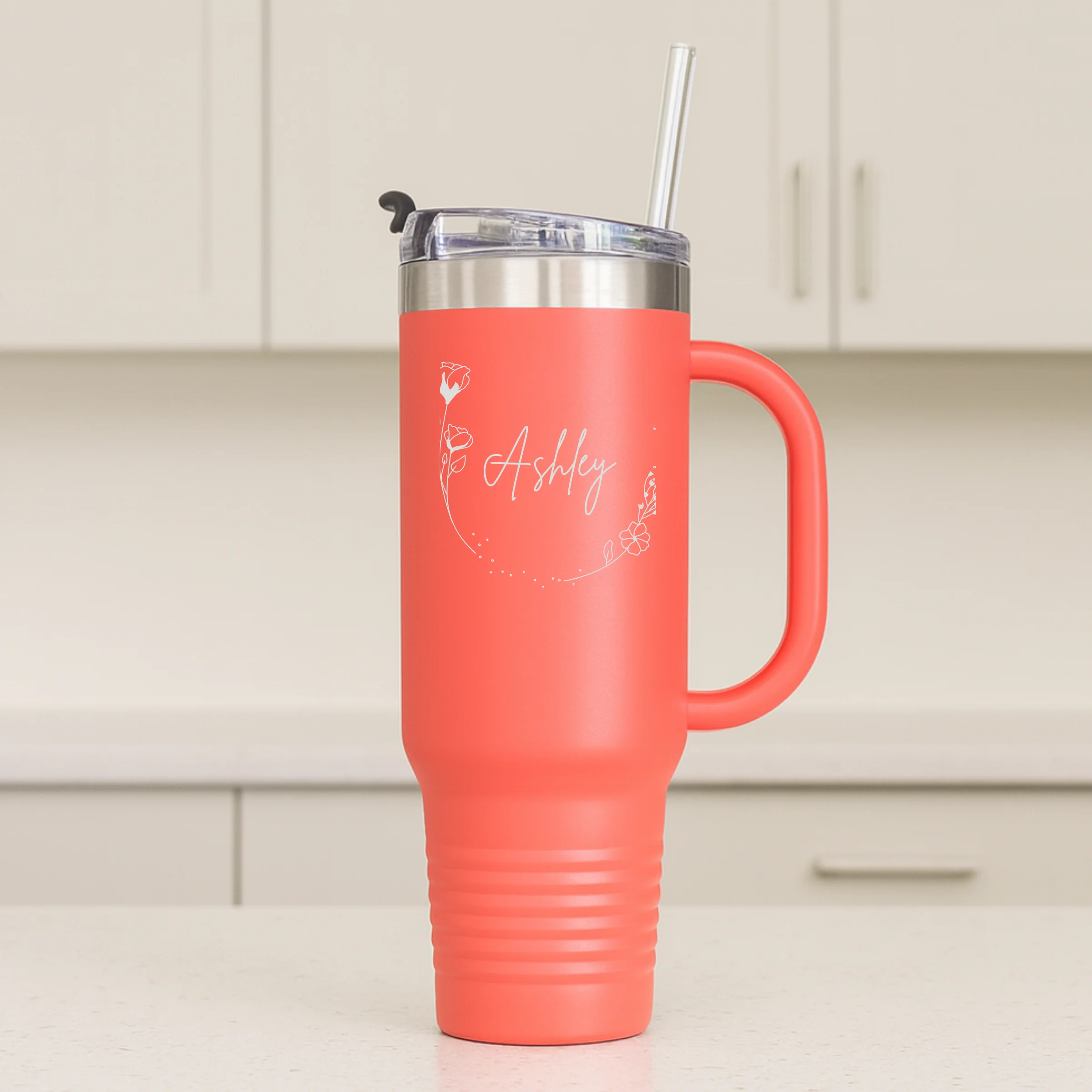 Charming Cheers Personalized Tumbler with Handle - Image 10