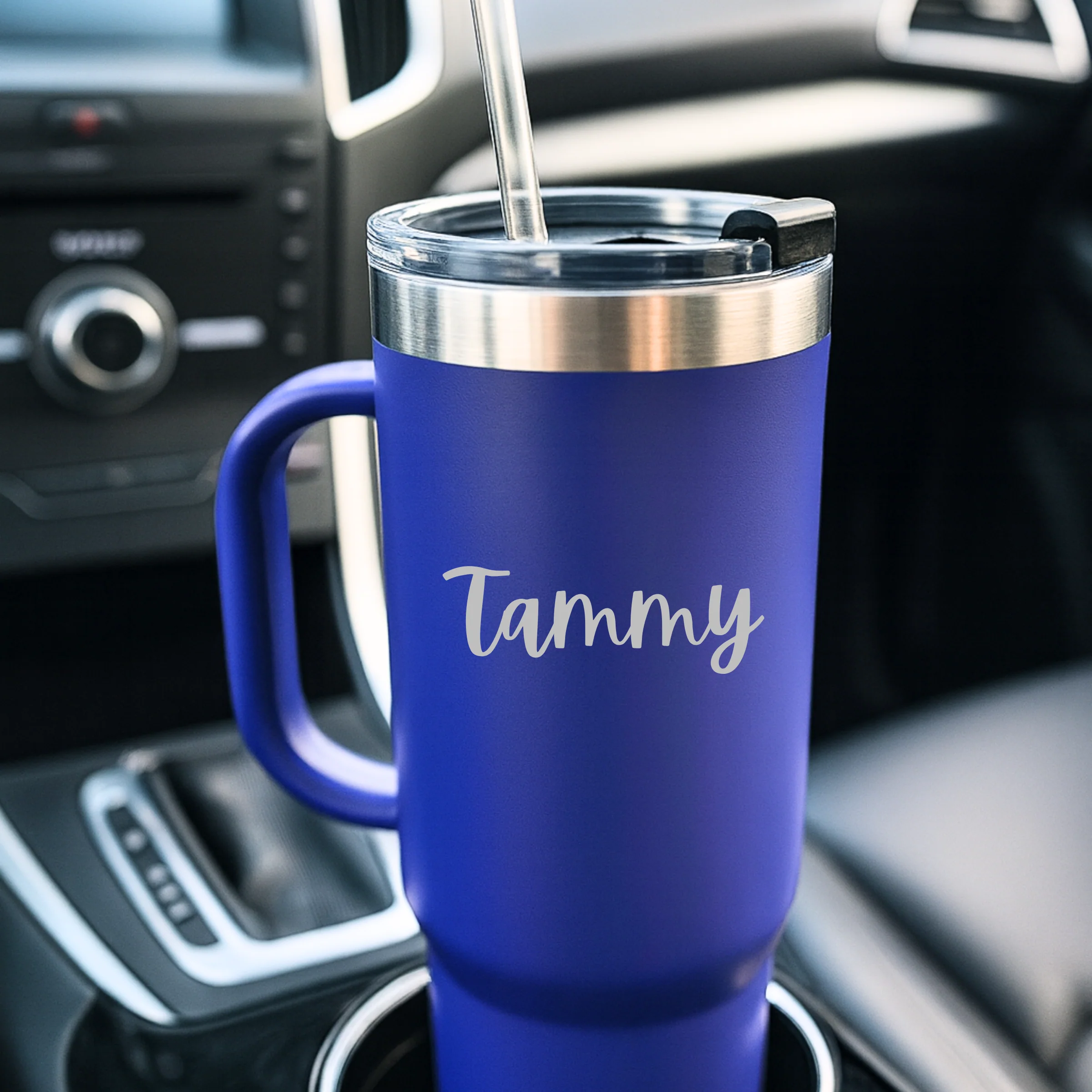 Charming Cheers Personalized Tumbler with Handle - Image 3