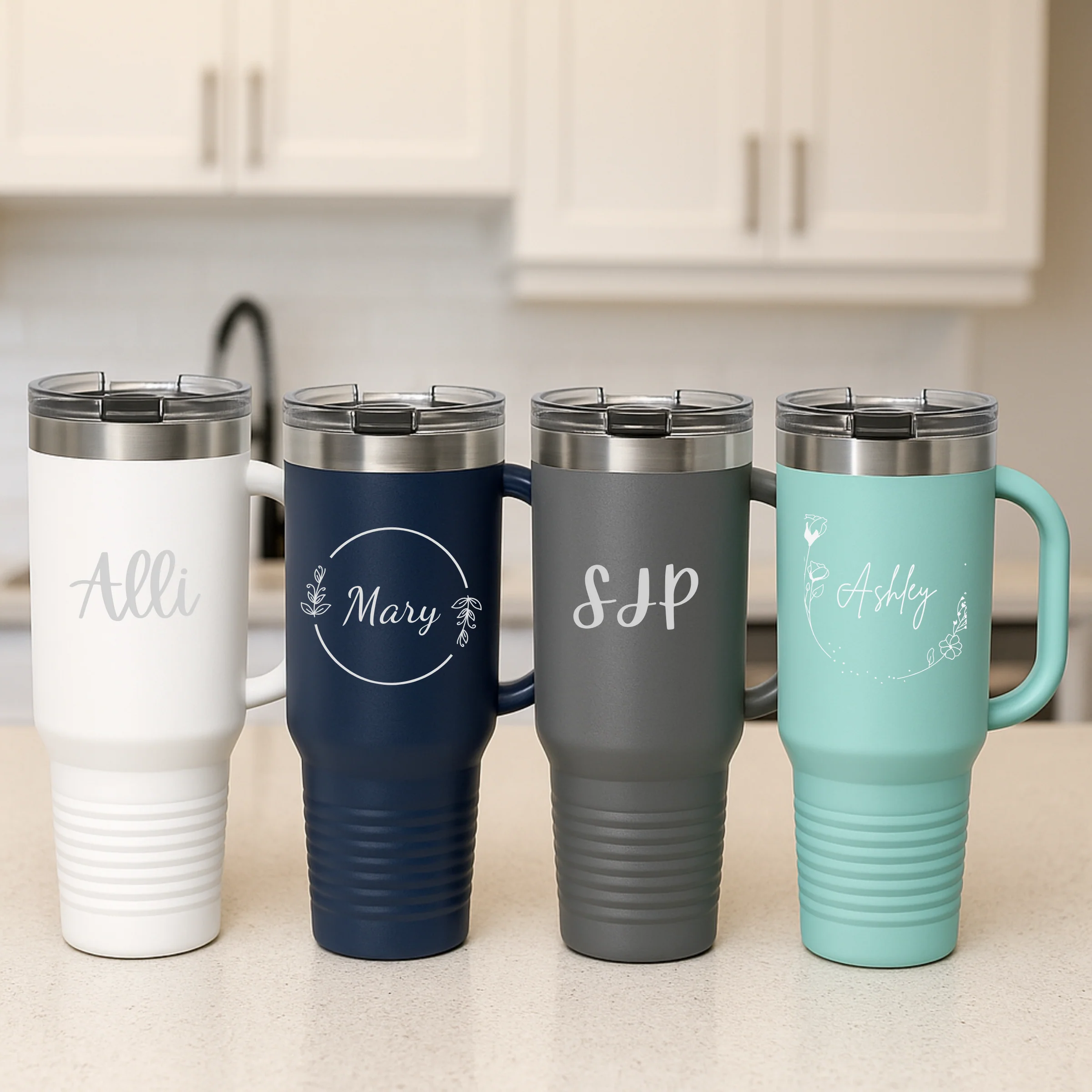 Charming Cheers Personalized Tumbler with Handle - Image 7