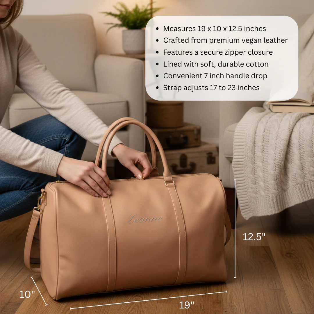 First Class Monogrammed Weekender Bag - Image 5