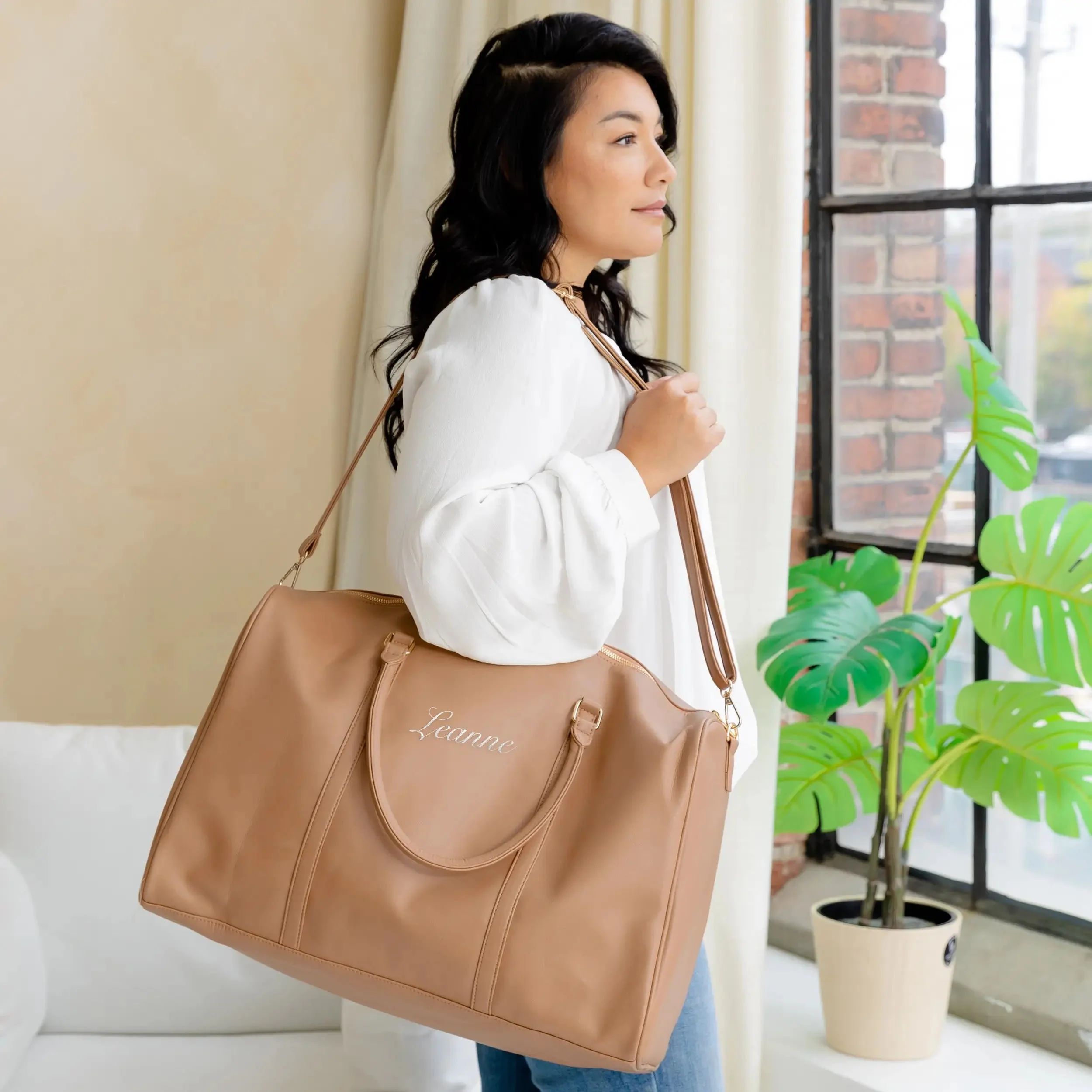 First Class Monogrammed Weekender Bag - Image 6