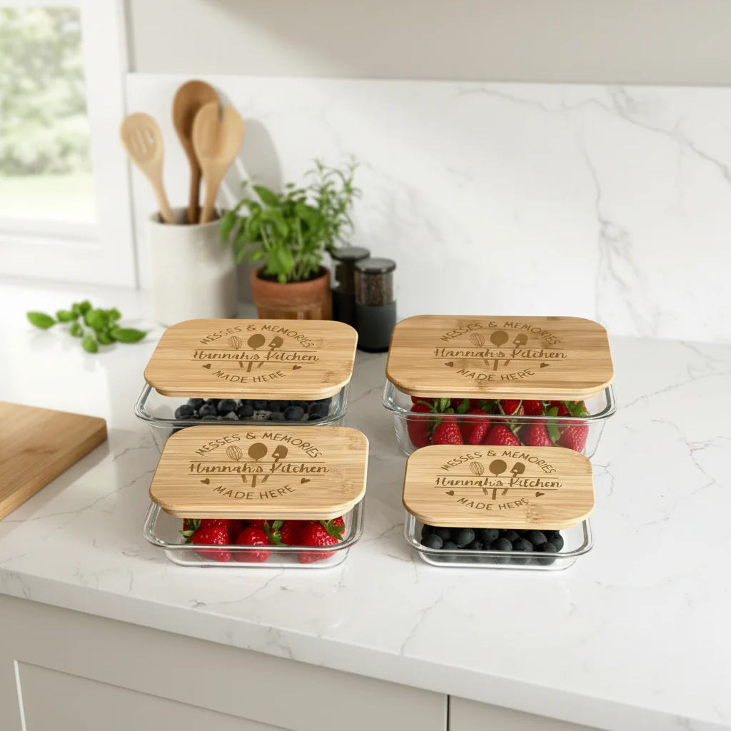Savor & Store Personalized Glass Tupperware Set - Image 11