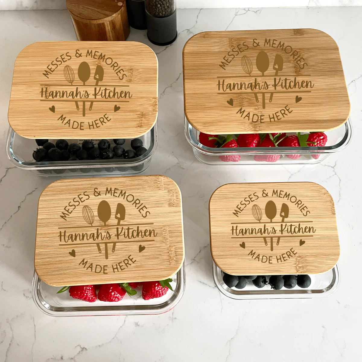 Savor & Store Personalized Glass Tupperware Set - Image 14