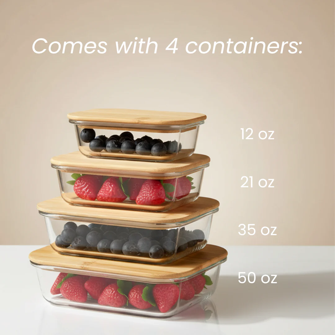 Savor & Store Personalized Glass Tupperware Set - Image 3