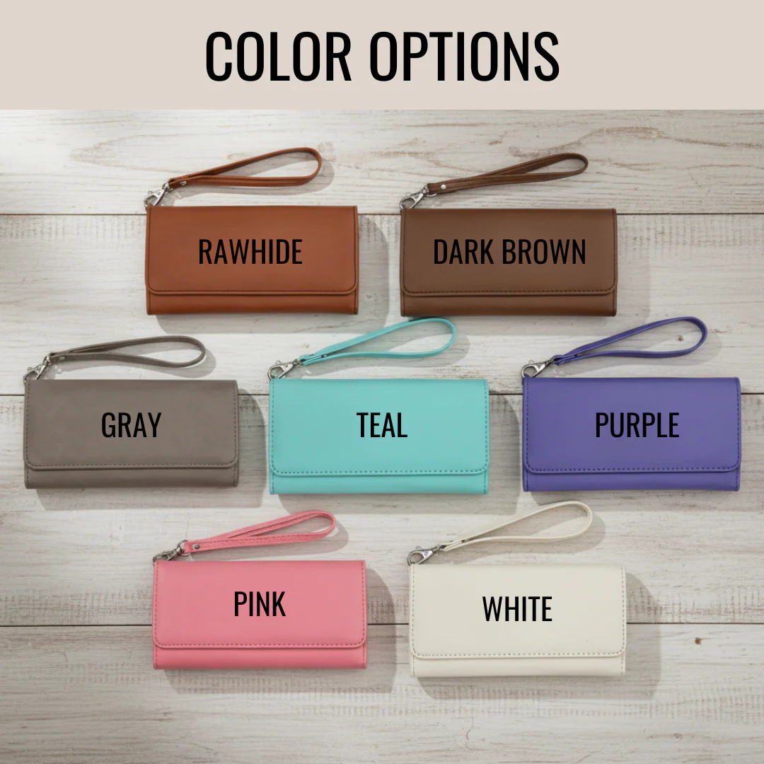 Sentimental Personalized Leather Wristlet - Image 3