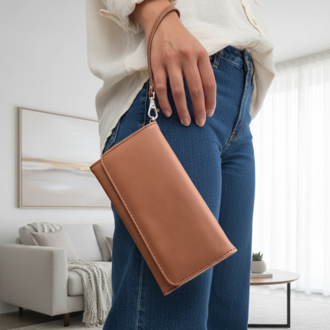 Sentimental Personalized Leather Wristlet - Image 5