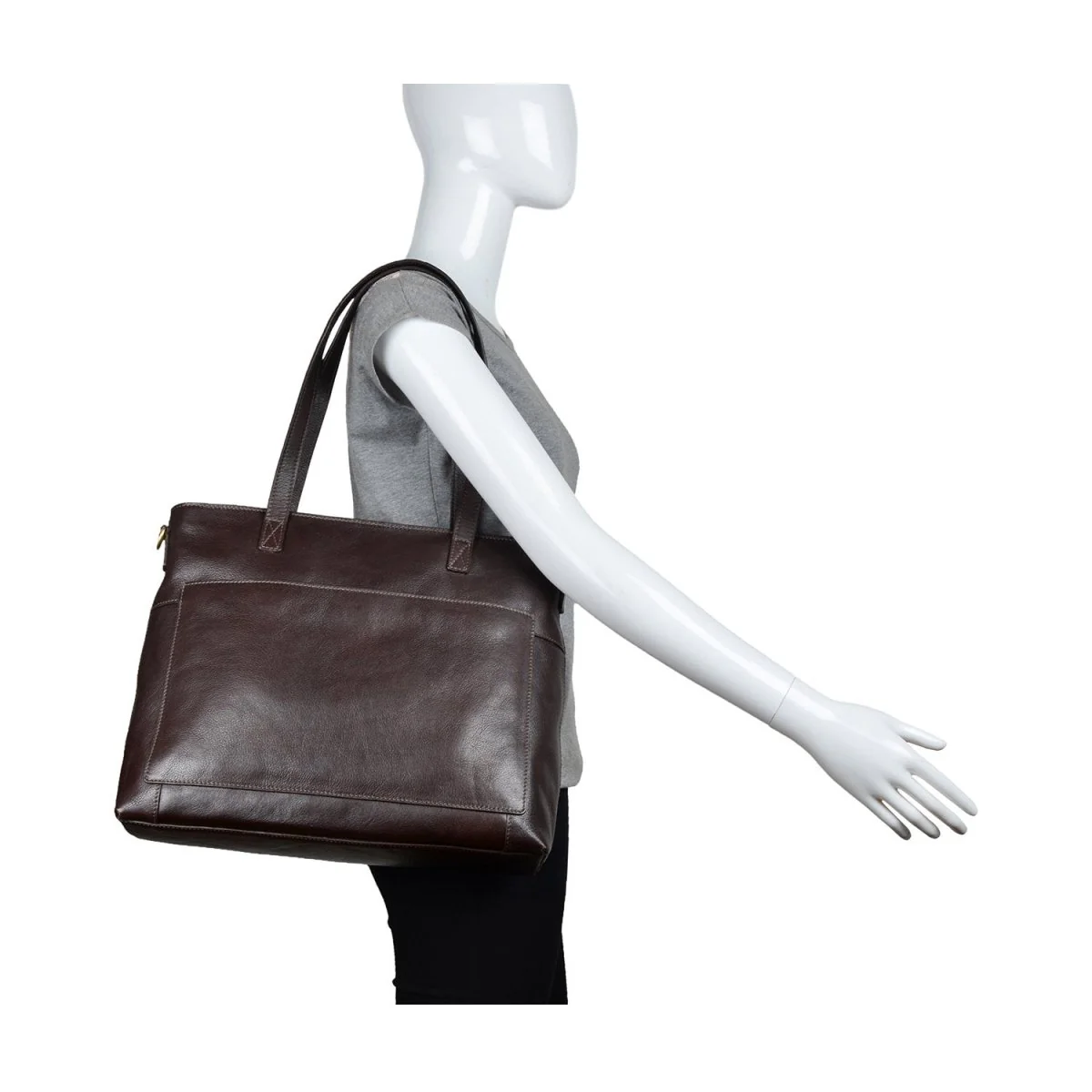 Sierra Leather Shoulder Bag With Sling Strap - Image 12