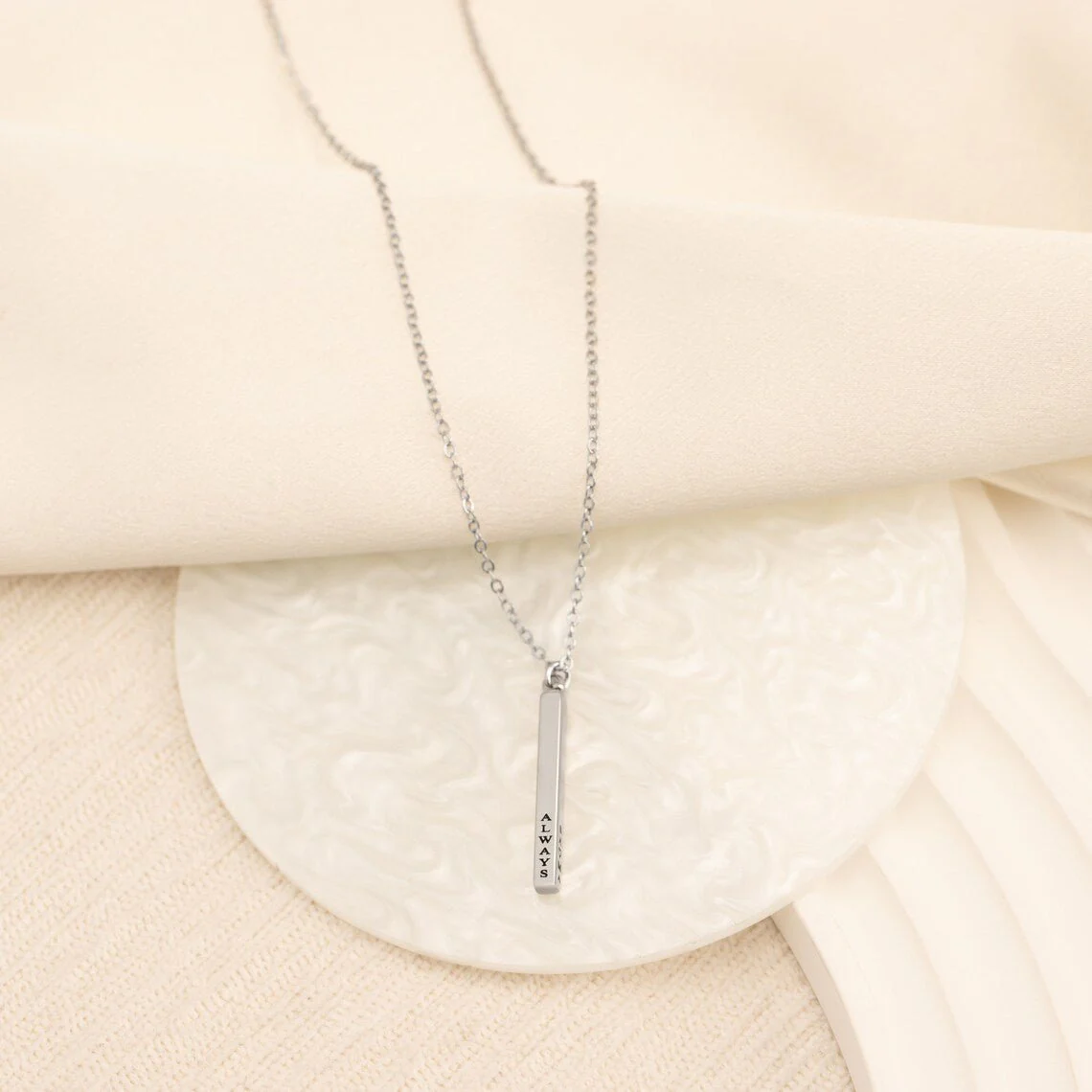 Sterling Silver Bar Necklace - Image 10
