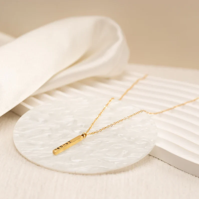 Sterling Silver Bar Necklace - Image 9