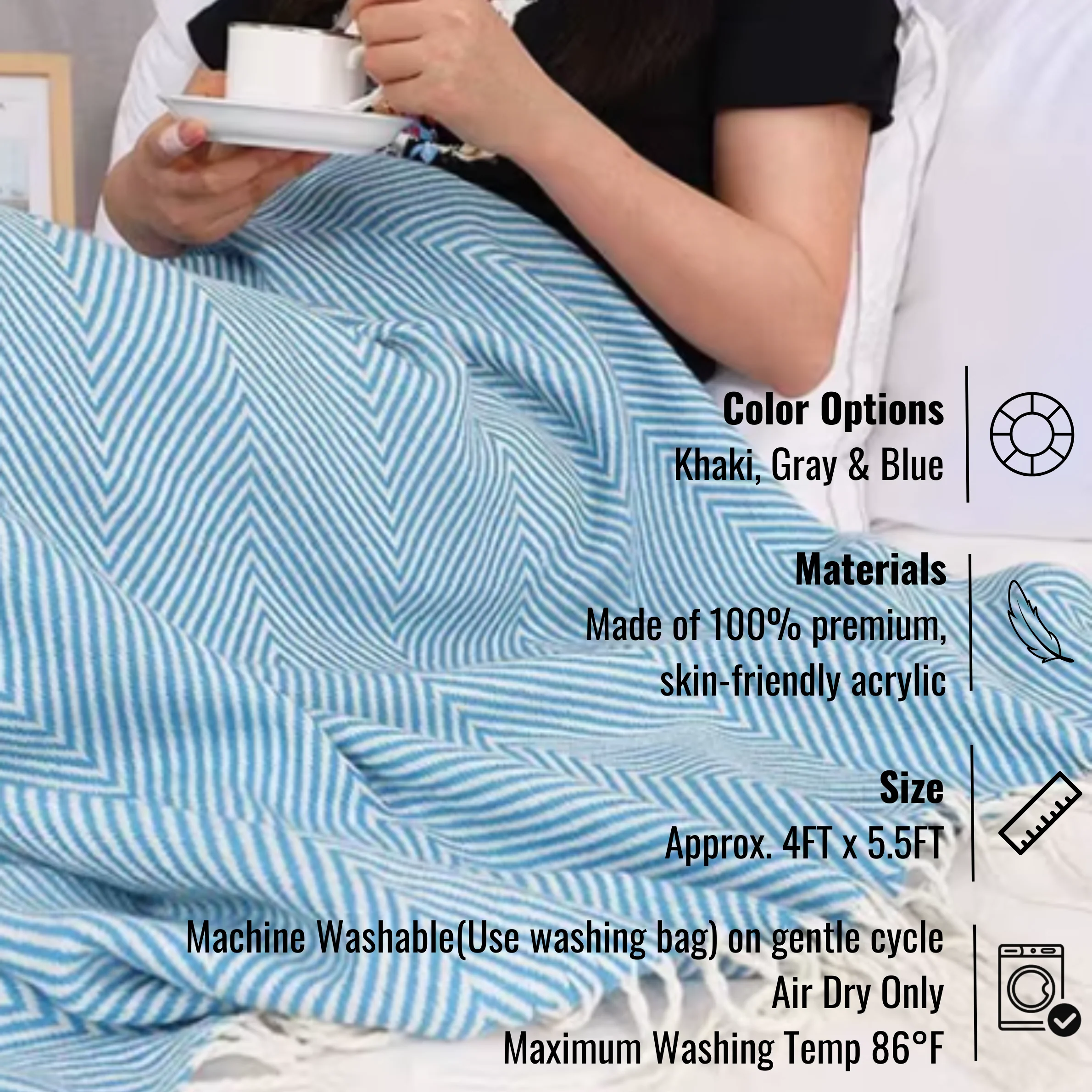 Timeless Anniversary Fringe Throw - Image 10