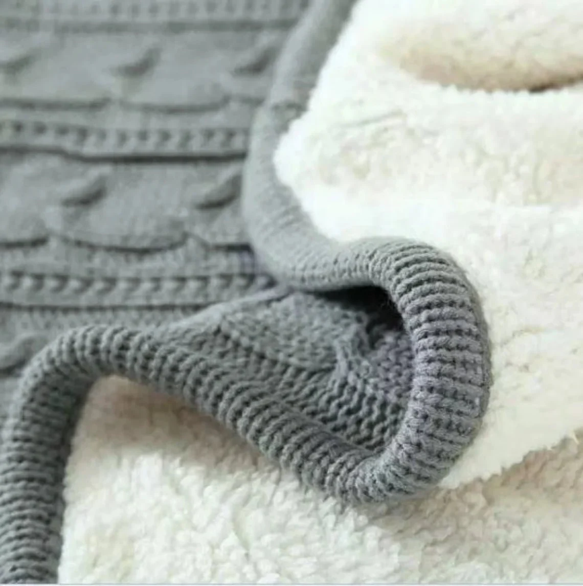 Warm Hugs Cable Knit Blanket - Image 3